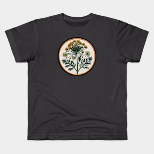 Dill Flower Embroidered Patch Kids T-Shirt
